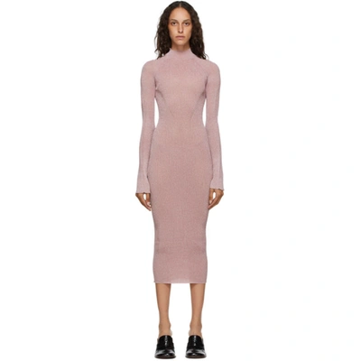 Shop Lanvin Pink Shiny Dress In 52 Light Pi