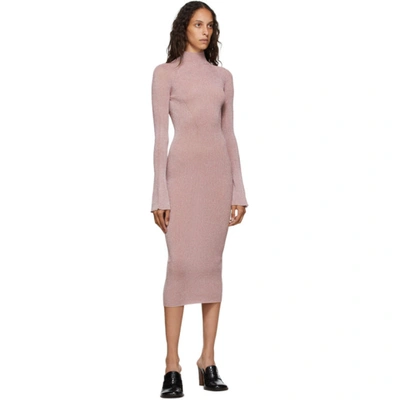 Shop Lanvin Pink Shiny Dress In 52 Light Pi