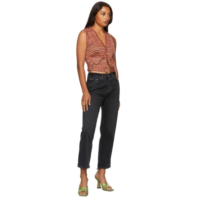 Shop Agolde Lana Cropped Vintage Straight Jeans In Rhyme (whsd Blk W/he