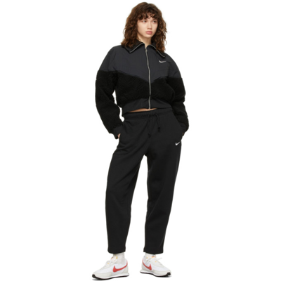 Shop Nike Black Fleece Icon Clash Jacket In Black/black/black/sa