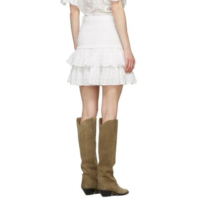 Shop Isabel Marant Étoile White Tinaomi Miniskirt In 20wh White