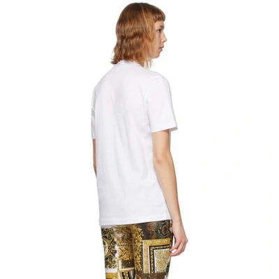 Shop Versace White Gv Signature T-shirt In A2048 White