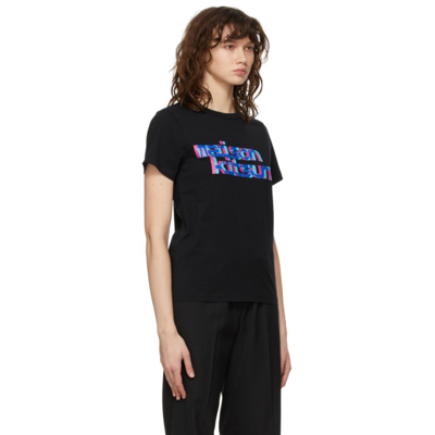 Shop Maison Kitsuné Black Neon Line Typo Classic T-shirt