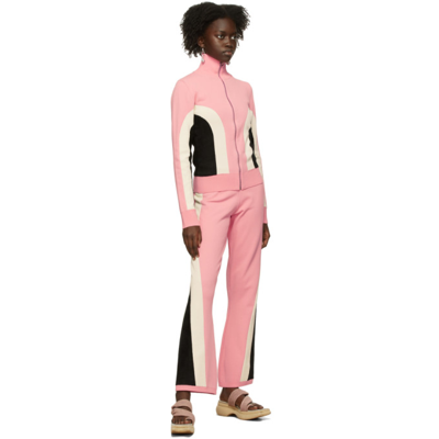 Shop Marco Rambaldi Pink Contrast Track Lounge Pants In 04 Pink/white/black