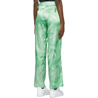 Shop Opening Ceremony Green Allover Marble Trousers In Green Papy