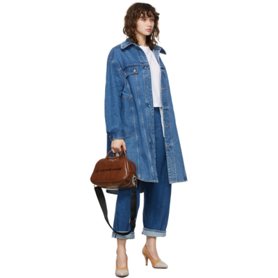 Shop Mm6 Maison Margiela Blue Cropped Inverted Jeans In 962 Seasonal “light”