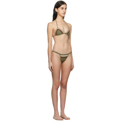 Shop Akoia Green Algarve Bikini In Olive