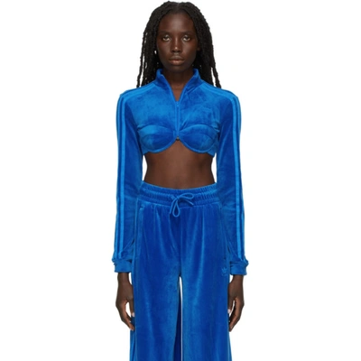 Adidas Originals Blue Jeremy Scott Edition Velour Track Top | ModeSens