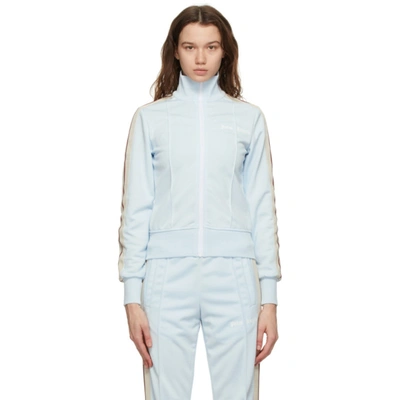 Shop Palm Angels Blue Classic Track Jacket In Illusion Blue