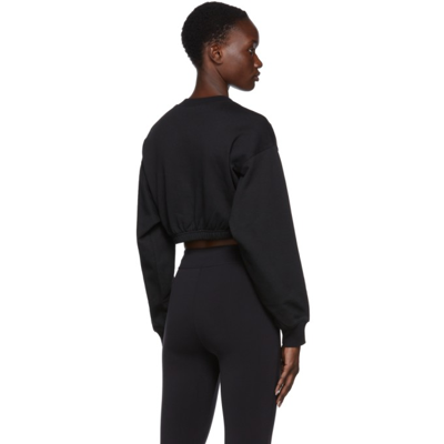 Shop Alo Yoga Black Crop Devotion Sweatshirt