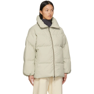 Beige Basel Ecodown Jacket In Stone