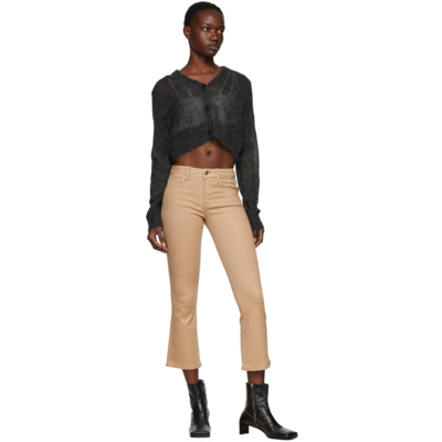 Shop Frame Beige 'le Crop Mini Boot' Jeans In Toasted Almond Tdad
