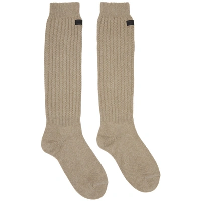Shop Fear Of God Seventh Collection Socks In 250 Beige