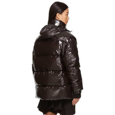 Shop Bottega Veneta Down Shiny Puffer Jacket In 2178 Cocoa