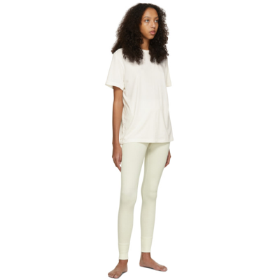 Shop Skims Off-white Stretch Boyfriend T-shirt In Marble