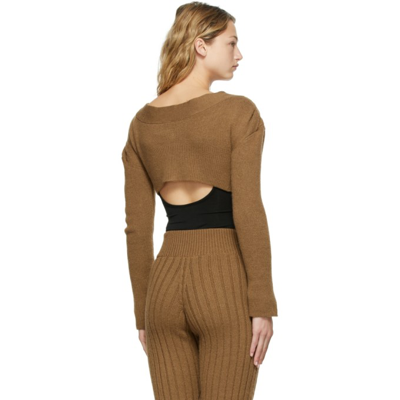 Shop Determ Brown Bolero Cardigan In Nuts