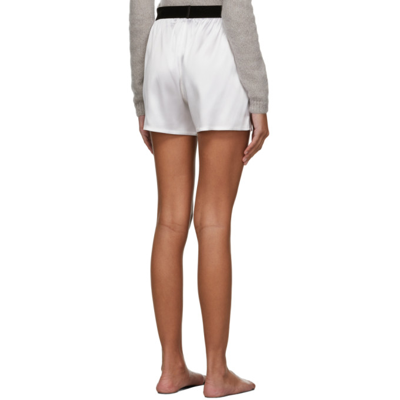 Shop Tom Ford White Silk Pj Shorts In Aw002 White