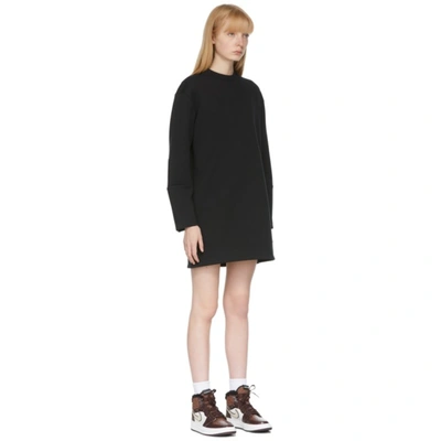 Shop Nike Black Tech Fleece Short Dress In Black/black