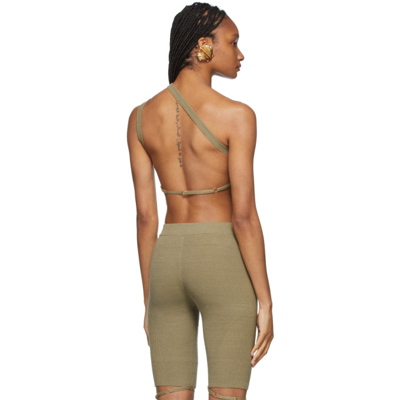 Shop Jacquemus Khaki La Montagne 'la Maille Ascu' Top In 530 Light K