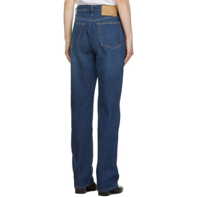 Shop Rag & Bone Indigo Alex High-rise Straight Jeans In Stowe