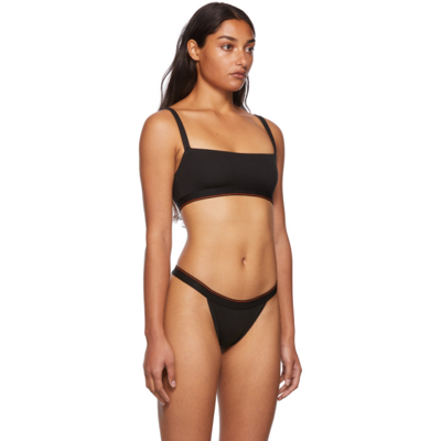 Shop Heron Preston For Calvin Klein Black Season 2 Skinny Strap Bralette In 250 Black