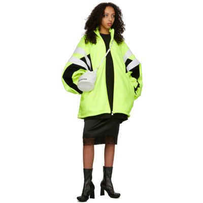 Shop Balenciaga Yellow Sporty B Tracksuit Jacket In 0720 Fluo Yellow
