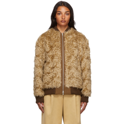 Shop Dries Van Noten Wool Varlo Bis Bomber Jacket In 102 Camel