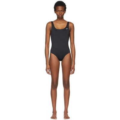 Shop Nike Black Essential U-back One-piece Swimsuit