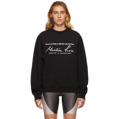 Shop Martine Rose Classic Crew Sweatshirt In Mr009 Black