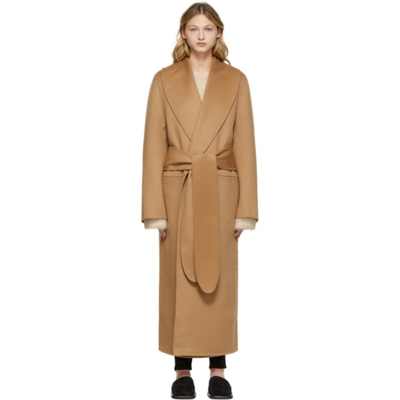 Shop Totême Robe Coat In 835 Camel