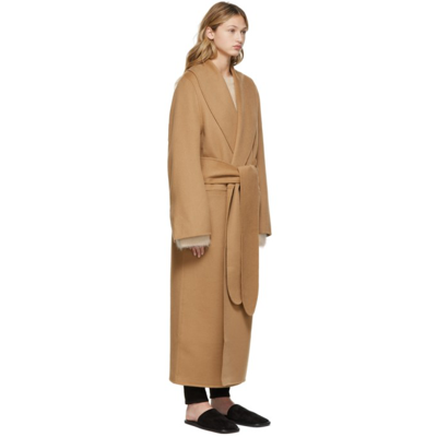 Shop Totême Robe Coat In 835 Camel