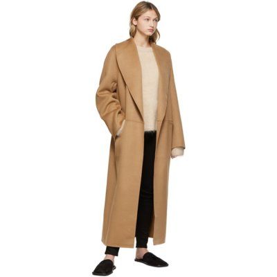 Shop Totême Robe Coat In 835 Camel