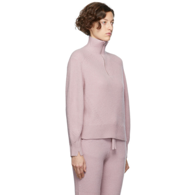 Shop Rag & Bone Pink Pierce Half-zip Sweater In Ltpink