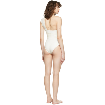 Shop Haight Off-white Crepe Maria One-piece Swimsuit In 0014 Off White