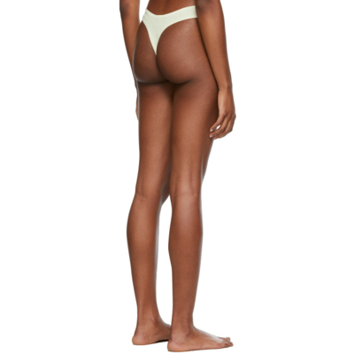 Shop Skims Off-white Cotton 2.0 Dipped Thong In Bone