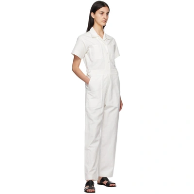 Shop Lvir White Linen Jumpsuit