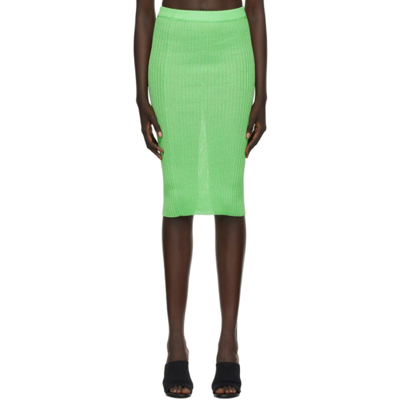 Shop A. Roege Hove Green Rib Tube Skirt In Green/green