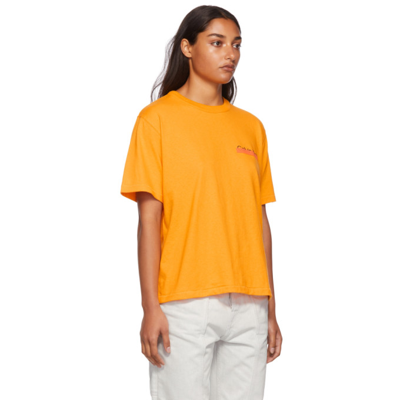 Shop Heron Preston For Calvin Klein Orange Season 2 Heavy Weight T-shirt In 710 Sunflower