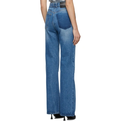 Shop Paco Rabanne Blue Flare Jeans In M412 Denim Stone