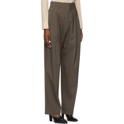 Shop Arch The Brown Wool Two Pleats Trousers