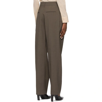 Shop Arch The Brown Wool Two Pleats Trousers