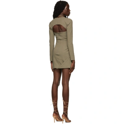 Shop Jacquemus Khaki La Montagne 'la Robe Esca' Dress In 560 Kaki