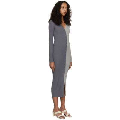 Shop Staud Grey Shoko Sweater Dress In Heather Grey / Charc