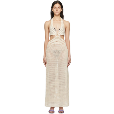 Shop Akoia Ssense Exclusive Off-white Bambu Dress In Coconut