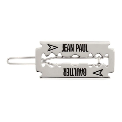 Shop Jean Paul Gaultier Silver 'the Razor Blade' Barrette In 91 Silver