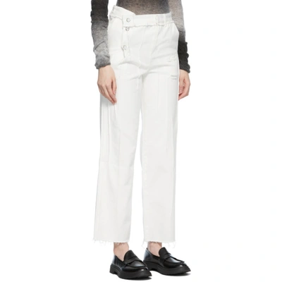 Shop Ader Error White Side Button Jeans