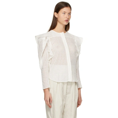 Shop Isabel Marant White Getylia Shirt In 20wh White