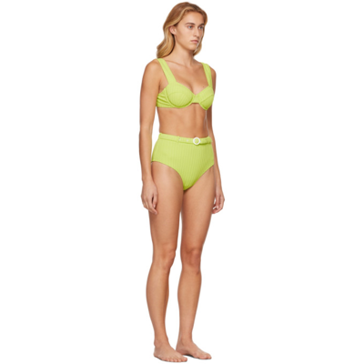 Shop Solid & Striped Green 'the Jozy' Bikini In Pistachio