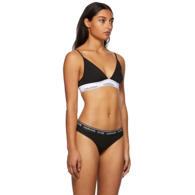 Shop Calvin Klein Underwear Black Modern Triangle Bra In 001 Black