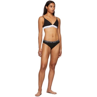 Shop Calvin Klein Underwear Black Modern Triangle Bra In 001 Black